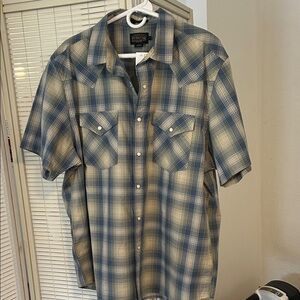 Pendleton Frontier Men's Blue Plaid Shirt